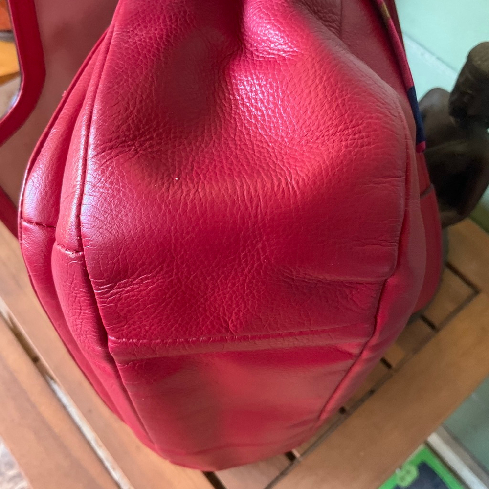 Coach TAYLOR Red Leather Shoulder Bag EUC Vintage - Picture 8 of 10